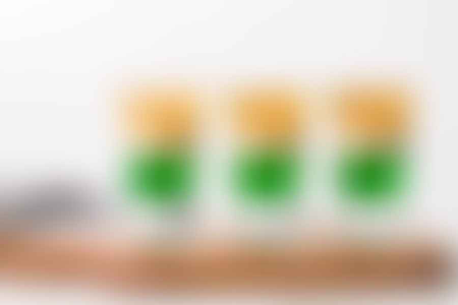 layered mocktail presentation